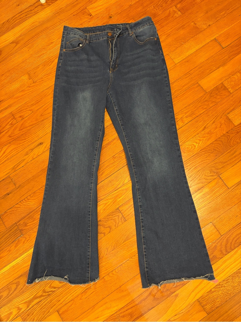 Women’s Dark Blue Flare Jeans - Unbranded